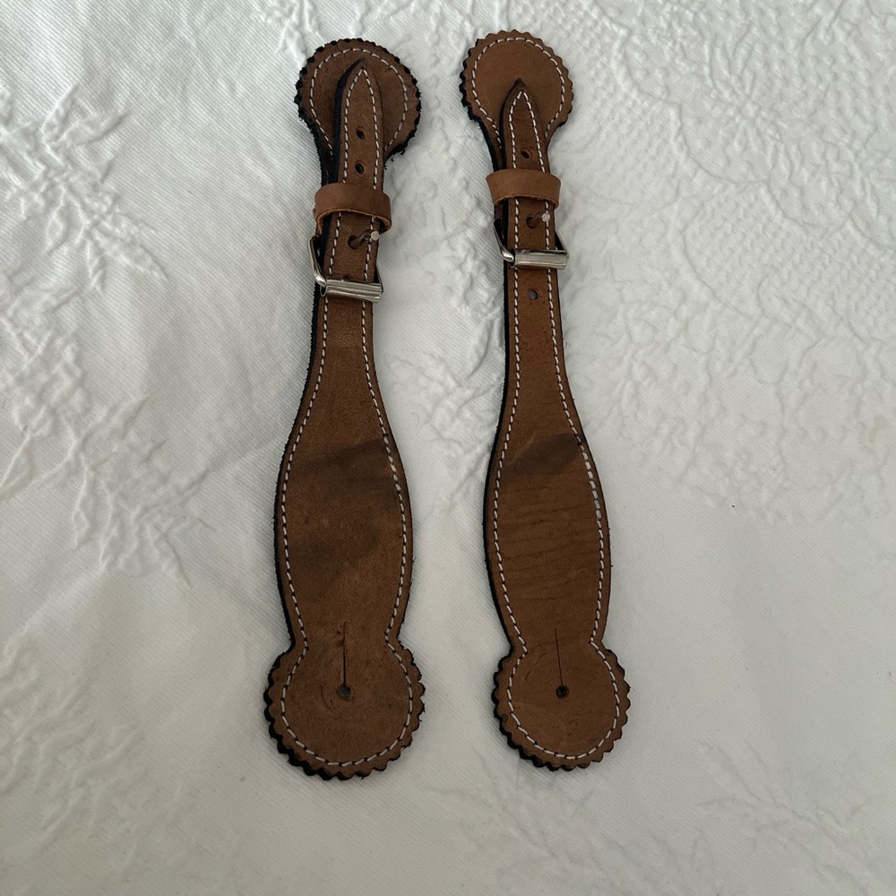 Brown Leather Spur Straps